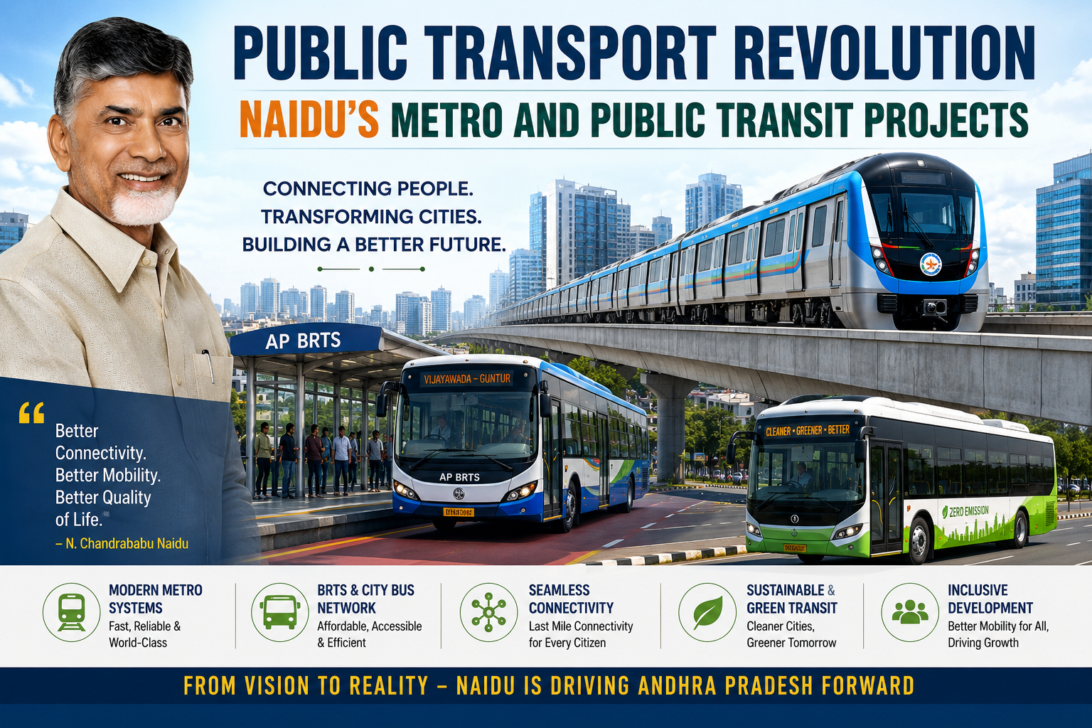 Public Transport Revolution: Naidu’s Metro and Public Transit Projects